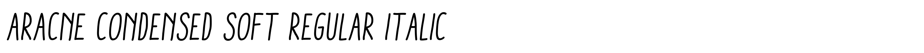 Aracne Condensed Soft Regular Italic